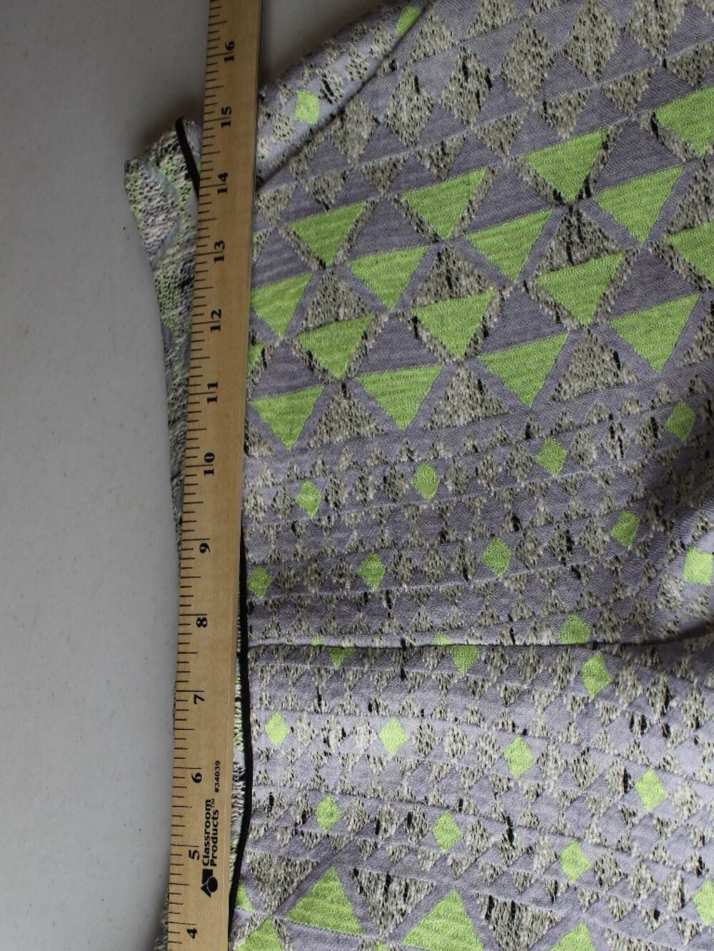 Hunter Bell New York Geometric Tweed Lined Shorts Neon Lime Green Purple Size 6 - Picture 5 of 8